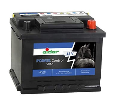 12 Volt Akku Power Control 50 Ah - Spezial Weidezaun Akku - kaum Selbstentladung - trocken vorgeladen - mit Tragegriff - Wird mit Säure gefüllt geliefert