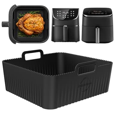 Premium Air Fryer Silikonform für Cosori 5.5L / 6L & andere 5,5-l-Plus | 2,5mm dick Silikonform | Premium Einsätze für Cosori 5.5L | Silikon Einsatz für CosoriAirfryer Silikon