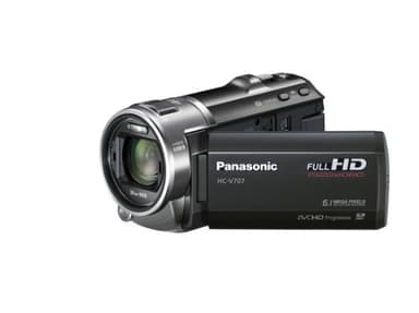 Panasonic HC-V707EG-K Full HD Camcorder (7,6 cm (3 Zoll) LCD Display, 1MOS Sensor, 28mm Wide, 21-fach opt. Zoom) schwarz