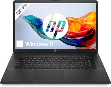HP Laptop mit 17,3" HD+ Display, Intel Celeron N4500120, 8 GB DDR4 RAM | 256 GB SSD, Intel UHD-Grafik, Windows 11, QWERTZ Tastatur, Schwarz