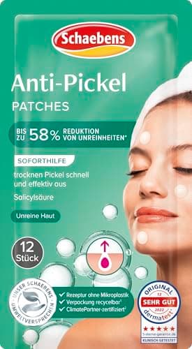 Schaebens Reine Haut Anti-Pickel Patches die Soforthilfe gegen Pickel mit Salicylsäure für unreine Haut