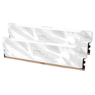 Crucial Pro DDR5 RAM 32GB Kit (2x16GB) 6400MHz CL32, Gaming PC Arbeitsspeicher, Intel XMP 3.0 / AMD EXPO, Weiß - CP2K16G64C32U5W