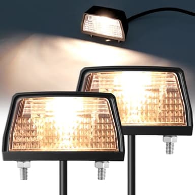 AUTOUTLET Kennzeichenbeleuchtung Anhänger, 2pcs Universal Nummernschildbeleuchtung 12V Wasserdicht IP54 3000K Warmweiß Licht Kennzeichenleuchte Hinten mit E-Mark für PKW LKW Boot