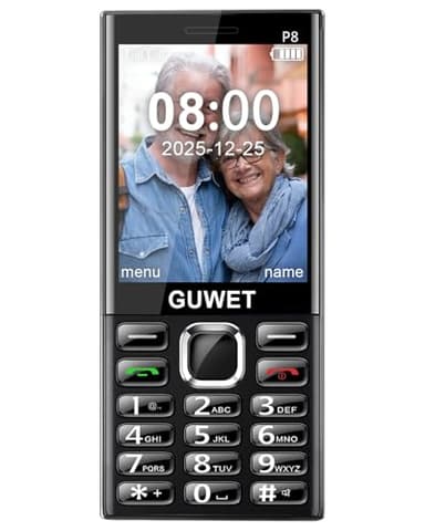 Guwet Seniorenhandy ohne Vertrag, Rentner Handy mit SOS-Notruftaste, Großes Tastenhandy für Seniorentelefon mit GSM Dual SIM, 2,9" Farbdisplay, 1600 mAh Akku und USB-C Handy für Senioren 2G