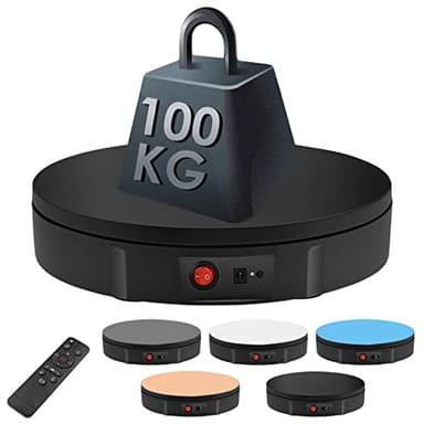 Aomdom Drehteller Elektrisch, Aomdom 30CM Drehscheibe Elektrisch mit 100KG Last elektrischer drehteller mit Einstellbarer Geschwindigkeit Fernbedienung 5 Hintergrund für Produktanzeige Fotografie Vid