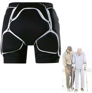 JuanNest Hüftschutzhose, Senior Protection Gepolsterte Aufpralldämpfung Bei Stürzen,Hüfte,Steißbein,Vorbeugung Von Stürzen,Bruchverletzungen, Hüftshorts, Absturzsicherung Behinderte M(Waist 76-81CM)