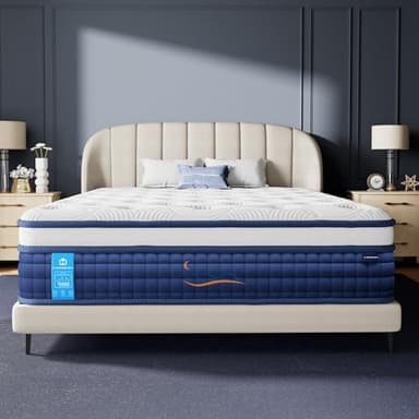 HOMRELEXA Matratze 90x200 H4 26cm hoch, Gel Memory Schaum Taschenfederkern Matratze, Ergonomische 7 Zonen Orthopädische Hybrid Matratze mit Randverstärkung, Öko-Tex & CertiPUR Zertifiziert