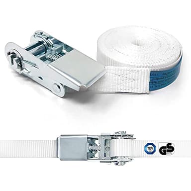 Plemont Spanngurt mit Ratsche [6m] zum sicheren Stapeln von Trockner & Waschmaschine I Zurrband mit 800 daN Zugkraft I Spanngurte, Zurrgurte, Gurte…