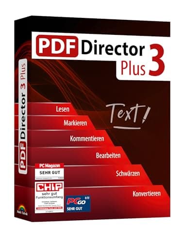PDF Director 3 Plus - PDFs einfach bearbeiten, konvertieren, kommentieren, schwärzen, erzeugen - Formulare erstellen und ausfüllen für Windows 11, 10, 8.1, 7