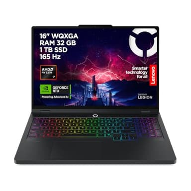 Lenovo Legion Pro 5 16ADR10 Gaming AI Laptop | 16" WQXGA 165 Hz OLED Display | NVIDIA GeForce RTX 5060 | AMD Ryzen 7 | 32GB RAM | 1TB SSD | Win11 | QWERTZ | Eclipse Black | 3 Monate GamePass