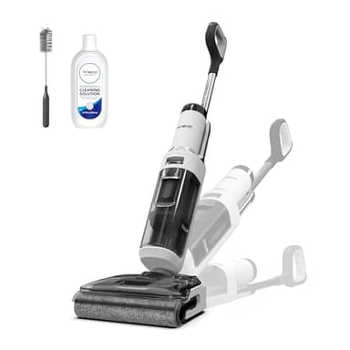 Tineco Floor One Stretch S6 Nass Trockensauger, 180°-Flachdesign Saugwischer 13cm Liegehöhe, 85°C 5min FlashDry Selbstreinigung, 3-Seitige Kantenreinigung 40min Laufzeit Reinigung unter tiefen Möbeln