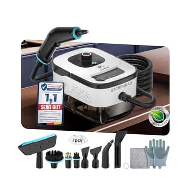 14-IN-1 Dampfreiniger Handgerät【99,99% Keimreduktion-Führende Deutsche SPJ Technik】【9-Sekunden Turbo-Dampf-Intelligent Turbo Steam System】Dampfreiniger für Alles,Steam Cleaner für Boden, Küche etc.