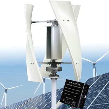 8000W Vertikaler Windergie Turbinen Generator Kit Niedriggeräusches Magnetische Windkraftanlage 12V - 220V Aufrechte Windmühle Mit Controller für Haus, Gartenbeleuchtung