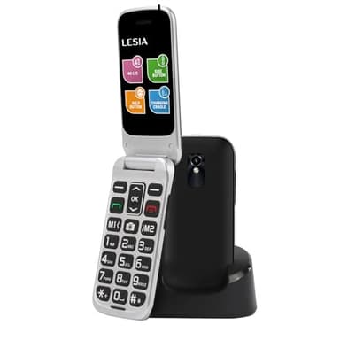4G Klapphandy Seniorenhandy ohne Vertrag mit Großen Tasten Handy, Dual SIM Flip Mobiltelefon für Senioren, SOS Notruffunktion,Taschenlampe, FM Radio, 2.4 Zoll Display mit Ladestation Silber