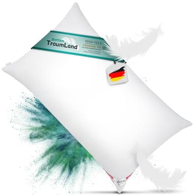 Bach's Betten Welt Canada Daunenkissen Canada Daunenfüllung ohne Federchen 40x80 cm 400 g CADA extra weicher Liegekomfort