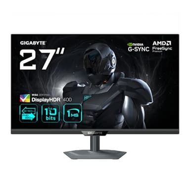 Gigabyte G27U 27” 4K UHD Gaming-Monitor - Dual-Modus (4K 160Hz oder FHD 320Hz), 3840 x 2160, 1ms, 350 cd/m², FreeSync Premium, DisplayHDR400, HDMI 2.1, DisplayPort 1.4