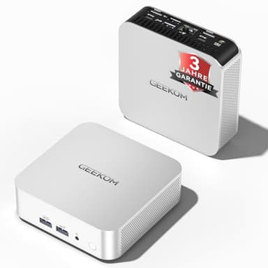 GEEKOM Mini PC A5 Pro mit AMD Ryzen 5 7430U, 16GB Aufrüstbarer DDR4 RAM(Kein festgelegter LPDDR) + 512GB SSD | Kompakter Mini Desktop PC W-11 Pro | 6 x USB | Quad Display, für Business