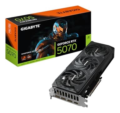 Gigabyte GeForce RTX 5070 WINDFORCE OC SFF 12G Grafikkarte - 12GB GDDR7, 192 Bit, PCI-E 5.0, 2542 MHz Core Clock, 3 x DP 2.1a, 1 x HDMI 2.1b, NVIDIA DLSS 4, GV-N5070WF3OC-12GD
