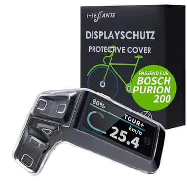 i-LEFANTE für Bosch Purion 200 Display Schutzhülle | E-Bike Displayschutz | Transparent und wasserdicht | Stoß- und Kratzschutz (1 er Set)