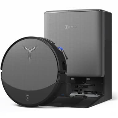 ECOVACS DEEBOT T90 PRO Omni Saugroboter mit Wischfunktion, Roboterstaubsauger 30.000 Pa, Schnellladen mit PowerBoost, OZMO Roller 3.0 mit TruEdge, automatische Dosierung der Reinigungslösung, Schwarz