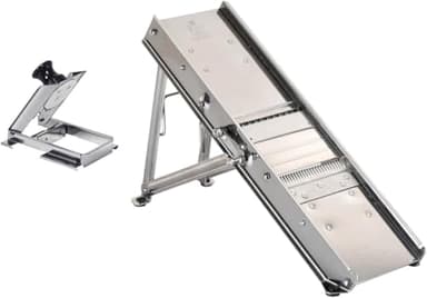 Louis Tellier - Mandoline mit Schlitten - Edelstahl - Professionelle Qualität - Kamm 3/10mm - 25 x 12 x 7 cm - Made in France