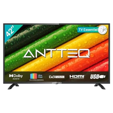 Antteq AB42D1 Fernseher 42 Zoll (TV 107 cm), Dolby Audio, LED, Triple Tuner DVB-C / T2 / S2, CI+, HDMI, USB-Media Player, Scart，CI, Dolby Audio Hotelmodus