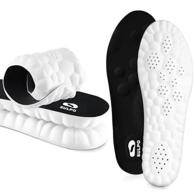 SULPO SPORT Orthopädische Einlegesohlen ideal für Sport und Alltag - Atmungsaktive, weiche, stoßdämpfende Einlegesohlen Herren und Damen - Einlegesohlen Arbeitsschuhe - 38-39 / S - Schwarz
