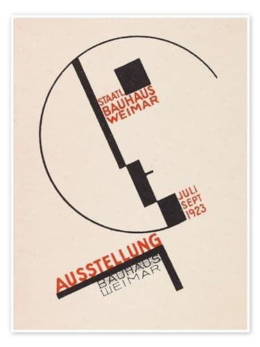 Ausstellung Bauhaus Weimar, Postkarte, 1923 Poster 30 x 40 cm Beige Wandbilder Wanddeko