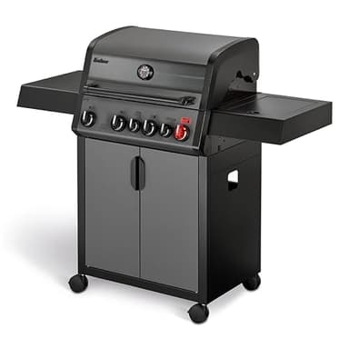 Enders® Gasgrill HYDE 4 SIKR Turbo, 4 Brenner aus Edelstahl für kraftvolles direktes und indirektes Grillen, 800 °C TURBO ZONE™, SWITCH GRID™, Infarot-Backburner und Seitenkocher, #8041