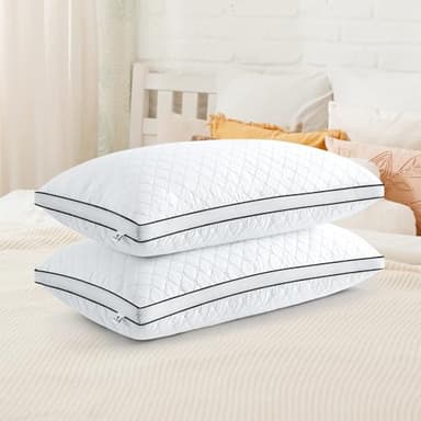 Slybear Kopfkissen 40x80 cm 2er Set, orthopädisches Seitenschläferkissen mit Premium Füllung, Atmungsaktives Nackenkissen, Schlaf-,Sitz-,Bett-,Sofa-Kissen für Allergiker weich und stützend waschbar