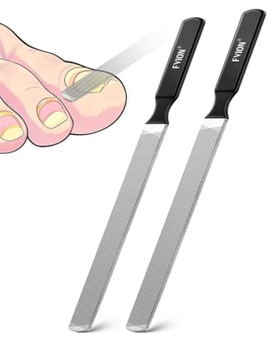 FVION Nagelfeilen Set aus Edelstahl – Nagelfeile Fußnägel Profi für Naturnägel für Maniküre & Pediküre, Nagelfeile Männer und Herren Metall - Nail File