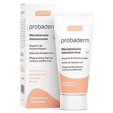 Nupure® Probaderm 50ml Anti Pickel Creme, Intensivcreme bei Akne Mikrobiotisch bei Juckreiz, Rötungen, Für Die Hautflora, Acne Treatment und Ergänzende Pflege bei Neurodermitis, Psoriasis & Ekzem