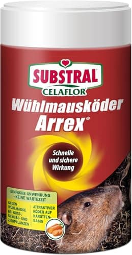 Celaflor Wühlmausköder Arrex, 250g, wirkt gegen Wühlmäuse, attraktiver Köder, für den Einsatz im Garten