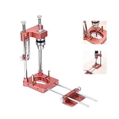 Bohrständer mit Bohrfutter,Einstellbare BohrschablonenführungTragbares Präzisions Holzbearbeitung Werkzeug,Bohrführung Handwerkzeuge Vertikales Führungswerkzeug-Set- Für Flächen und runde Werkstücke