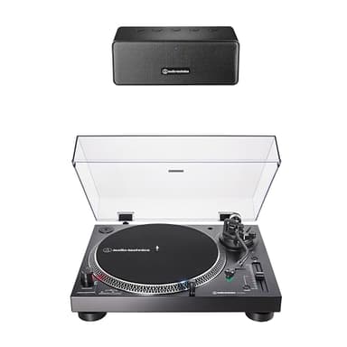 Audio-Technica ATLP120XBTUSB P2 Plattenspieler-Lautsprecher-Set, Schwarz