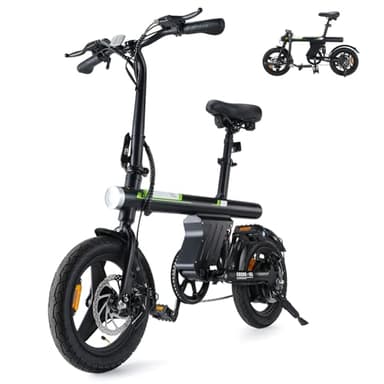 Finbike E Bike Klapprad,14 Zoll Elektrofahrrad 7.8Ah Akku,250W Kompakt EBike mit 3H Schnellladung,3 Fahrmodi,3 Geschwindigkeitsmodi,Reichweite MAX 45km,Electric Bike für Herren/Damen