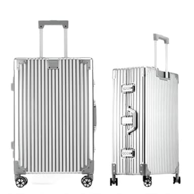 Aoliwei 100% Aluminium Koffer (100L) - Großer L Vollaluminium Reisekoffer - Premium Check-in Trolley mit TSA-Schloss & 360° Doppelrollen - Robust & Sicher für Langzeitreisen