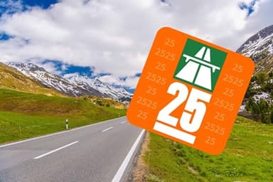 Schweiz Vignette 2025 Neu und Unbenutzt Schere