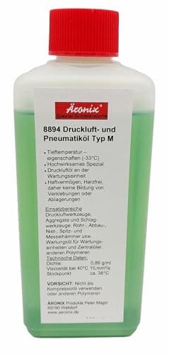 (42€/L) 250ml Äronix ÄROlube 8894 Spezial Druckluft Pneumatik Öl mineralisch –33°C ölen Öler Pneumatiköl Druckluftöl für Druckluftwerkzeuge