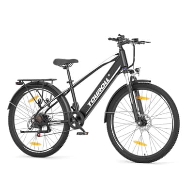 Touroll 27,5 Zoll E Bike, Elektrofahrrad E-Bike Herren Damen mit 36V 15.6Ah 561.6Wh Akku, Bis zu 100KM, 250W Motor, E-Fahrrad mit 7-Gang-Getriebe, Pedelec Citybike EBike für Trekking J1