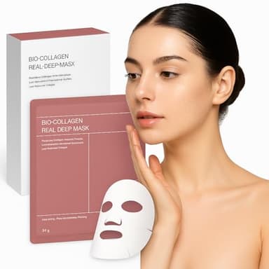 Kollagen Hydrogel Gesichtsmaske – 5 Stück Bio-Collagen Maske für die Nacht – Feuchtigkeitsspendend, Anti-Aging, Hautstraffung – Koreanische Hautpflege – Für alle Hauttypen