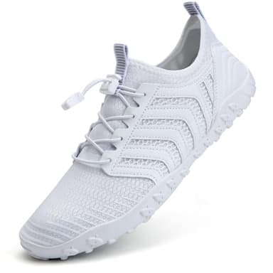 Mabove Strandschuhe Wasserschuhe Damen Schnell Trocknen Surfschuhe Schwimmschuhe Aquaschuhe Badeschuhe Barfussschuhe(Weiß, V011,39 EU)