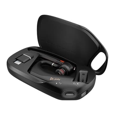 Poly Voyager Legend 50-M UC Bluetooth-Headset – NoiseBlockAI, WindSmart, Smart-Sensor, 10 Stunden Akkulaufzeit, Geräuschunterdrückung, Ladeetui, Schwarz