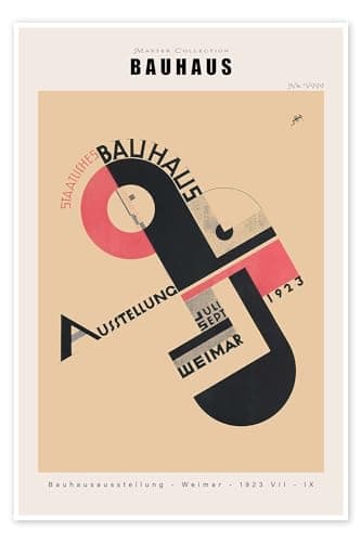 Bauhaus Ausstellung Weimar, 1923 Poster von Joost Schmidt 40 x 60 cm Beige Wandbilder Wanddeko