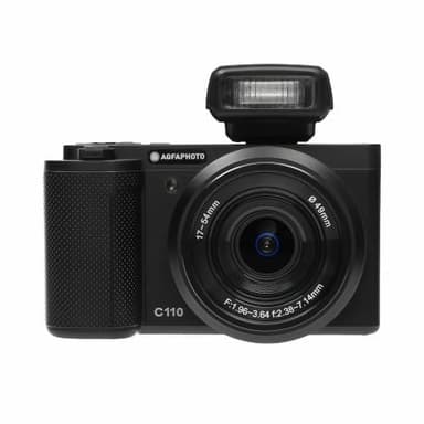 AgfaPhoto – 24MP Digitale Kompaktkamera – Realishot C110 – 4K Video – 3-Fach Optischer Zoom – 2,8" Klappbildschirm – WLAN – Ideal für Vlogging, YouTube, TikTok & Reisen
