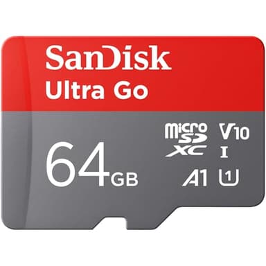 SANDISK Ultra Go Micro SDXC Speicherkarte 64 GB+ SD Adapter (Für Android Smartphones und Tablets, bis zu 150 MB/s Lesegeschwindigkeit) A1, Full HD Video, UHS-I, Class 10, U1, Für Amazon