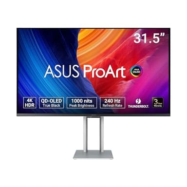 ASUS ProArt OLED PA32UCDM - 32 Zoll 4K UHD Professioneller Monitor - 16:9, 3840x2160, 240Hz, 10-bit - Kolorimeter, ergonomisch, Calman, HDR 400 TB - Thunderbold, HDMI, 96W USB-C, USB-Hub, Lautsprecher