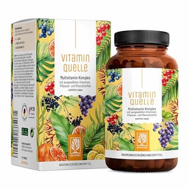 All in One Multivitamin & Mineralien Komplex - 35 wertvolle A-Z Vitamine und Mineralstoffe - Multi Vitamin Kapseln hochdosiert - Vegan und ohne unnötige Zusatzstoffe