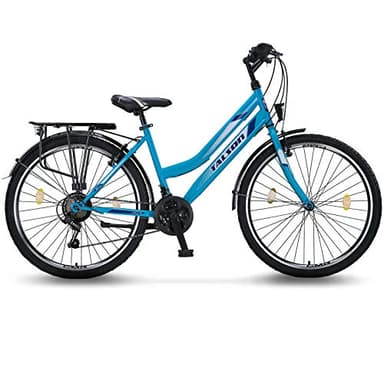 Talson 28 Zoll Damenrad 21Gang 28" Damen Fahrrad Türkis mit Beleuchtung nach STVZO