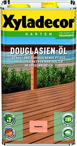 Xyladecor Douglasien-Öl, Geruchsmildes Pflegeöl zum Schutz und Auffrischung von Douglasien-Holz im Außenbereich, 5 l